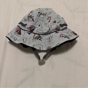 Nautical Kids Sun Hat - Blue and Red